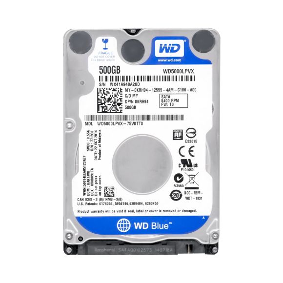 WD BLUE 500GB 5.4k 8MB SATA III 2.5'' WD5000LPVX