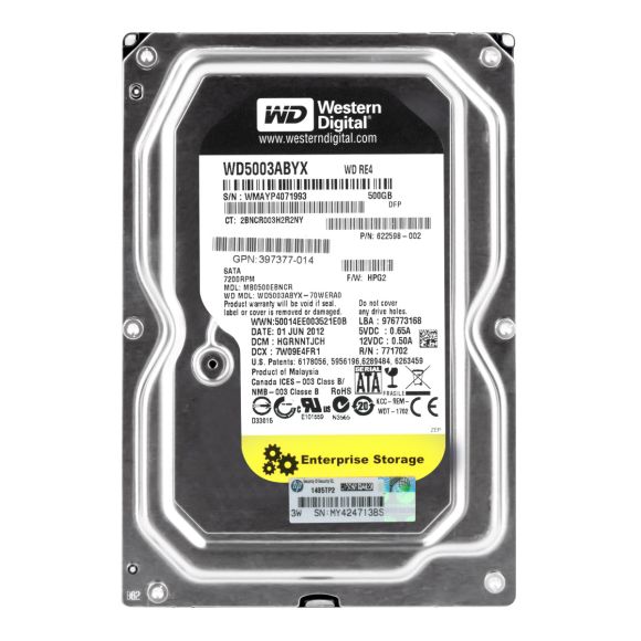 WD WD5003ABYX-23WERA0 500GB SATA 3Gbps 7.2K 3.5''