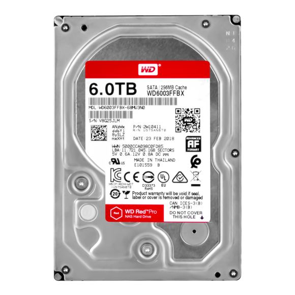 WD RED PRO 6TB 7.2K 256MB SATA III 3.5'' WD6003FFBX