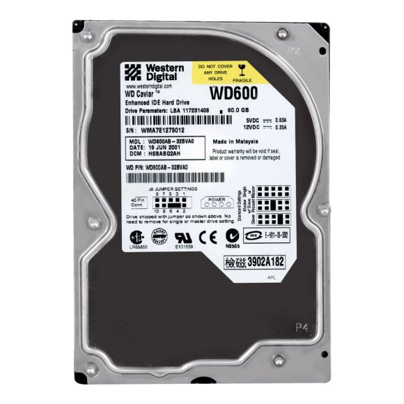 WD CAVIAR 60GB 5.4K 2MB ATA 3.5'' WD600AB