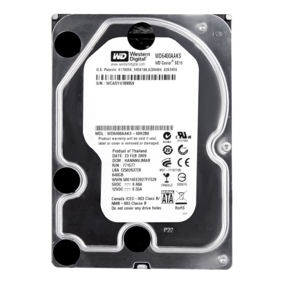 WD CAVIAR SE16 640GB 7.2K 16MB SATA II 3.5'' WD6400AAKS