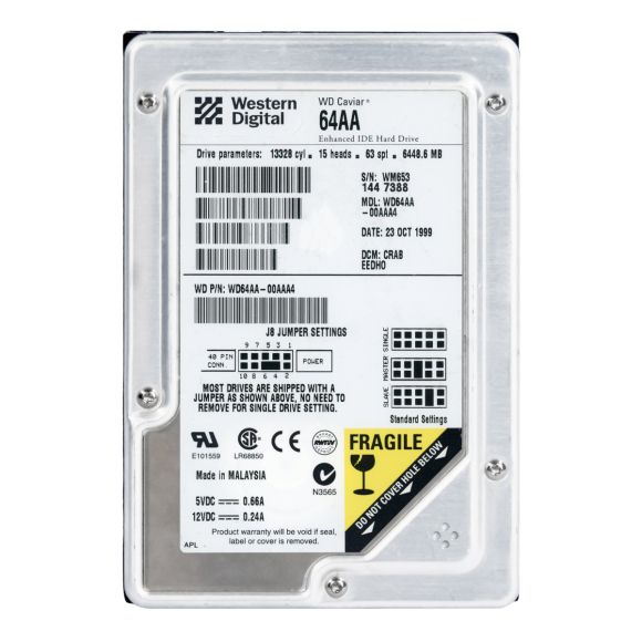 WESTERN DIGITAL WD64AA 6.4 GB ATA 5400RPM 3.5"