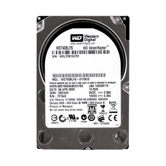 WD VelociRaptor 74GB 10K 16MB SATA II 2.5" WD740BLFS 