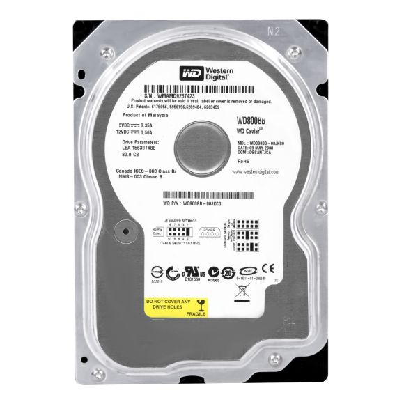 WD CAVIAR 80GB 7.2K 2MB ATA 3.5'' WD800BB