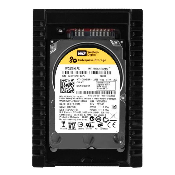 DELL 0N961M 80GB 10K 16MB SATA II 3.5'' WD800HLFS