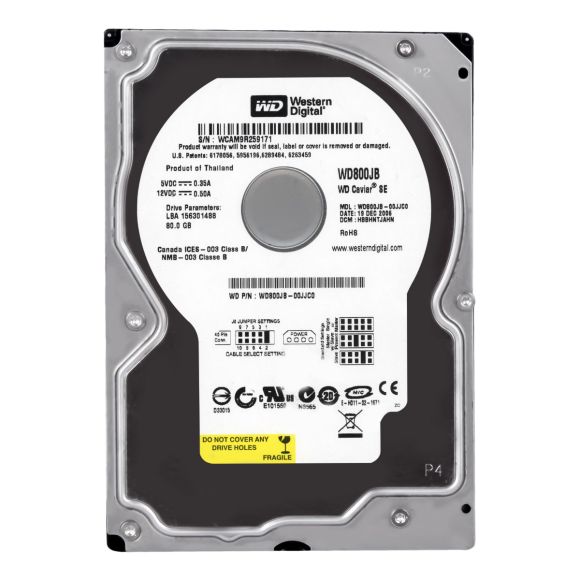 WESTERN DIGITAL WD800JB 80GB ATA 7200RPM 8MB 3.5''