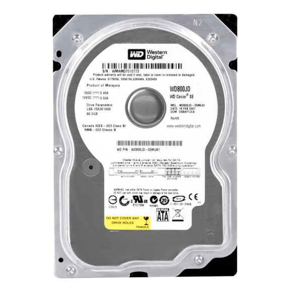 WD CAVIAR SE 80GB SATA II 7.2K 8MB 3.5'' WD800JD